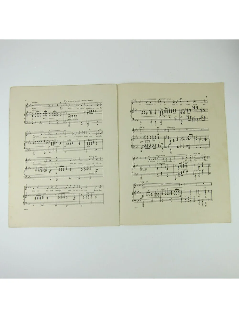 Sheet Music When the Boys Come Home WWI John Hay & Oley Speaks Antique 1917